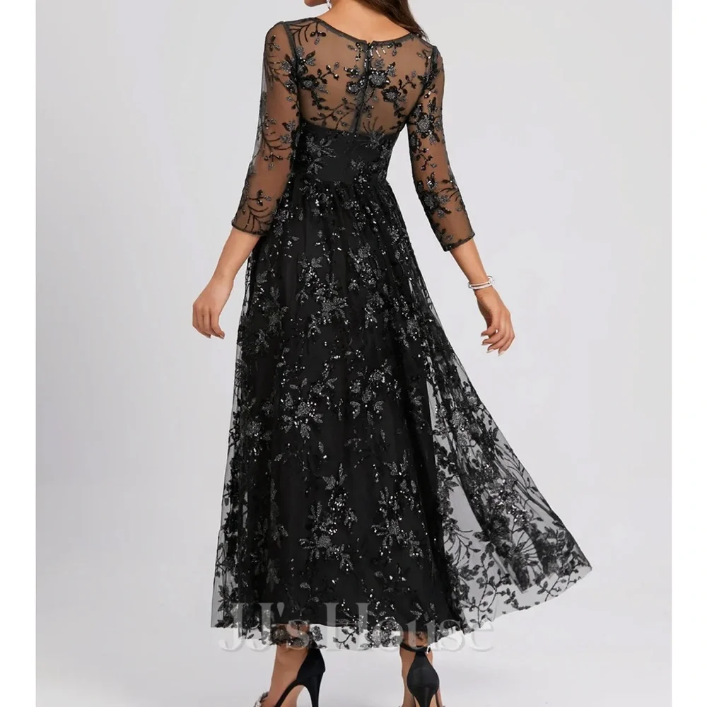 JJs House Black Floral Lace V-Neck Maxi Dress - Picture 2 of 12